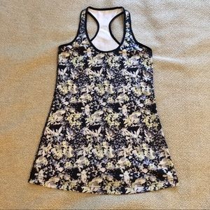 Lululemon Cool Racerback tank size 6 Crosscourt Petal Black Clarity Yellow